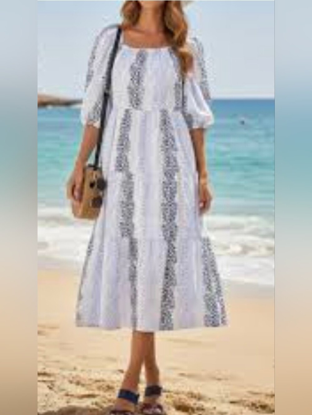 Zara XS-S-M Embroydered Maxi Dress New